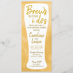 Convite Brews antes do Chá de casamento de co-Ed