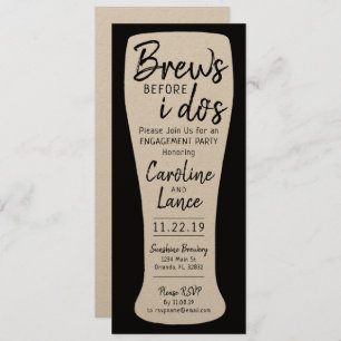 Convite Brews antes que eu faça a Festa de casamento do No