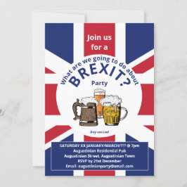 Convite BREXIT Union Jack Excelente Reino Unido