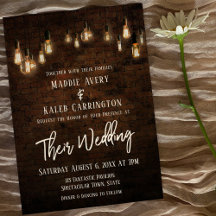Brick Edison Luz Tipografia Casamento