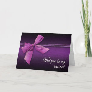CONVITE BRIDAL ATTENDANT REQUEST - HOSTESS -PURPLE
