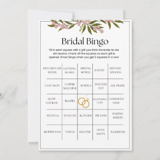 Convite Bridal Bingo