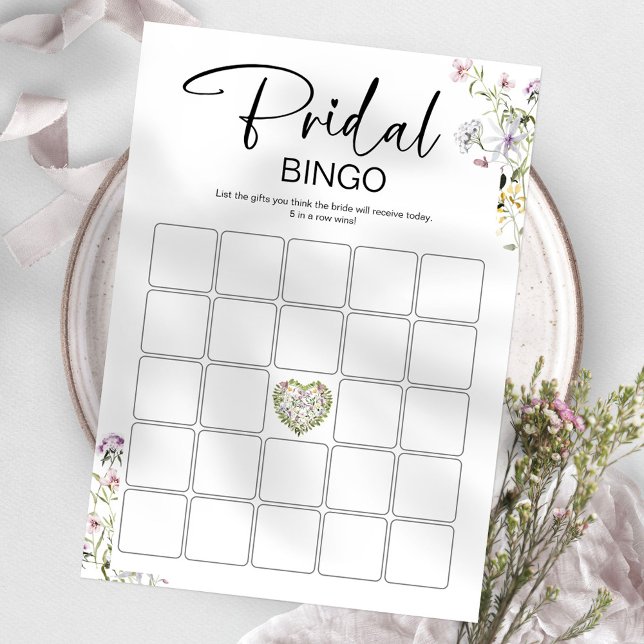 Convite Bridal Bingo Wildflower Game (Criador carregado)