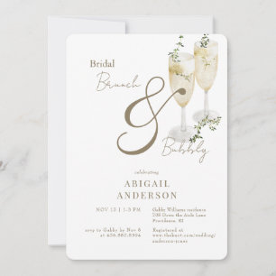 Convite Bridal Branca Brunch e Chá Borracha