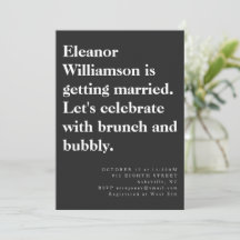 Bridal Bridal com Tipografia Negra Brold Moderna