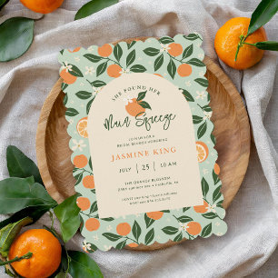 Convite Bridal Bridal de Citrus Laranja Principal Brunch
