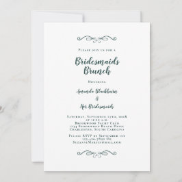 Convite Bridal Brunch Bridesmaids Emerald Green