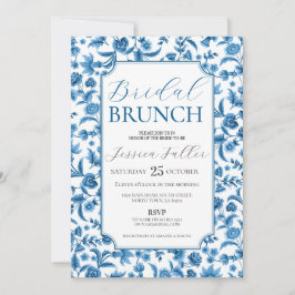 Convite Bridal Brunch Chintz Blue & White Floral Ditsy