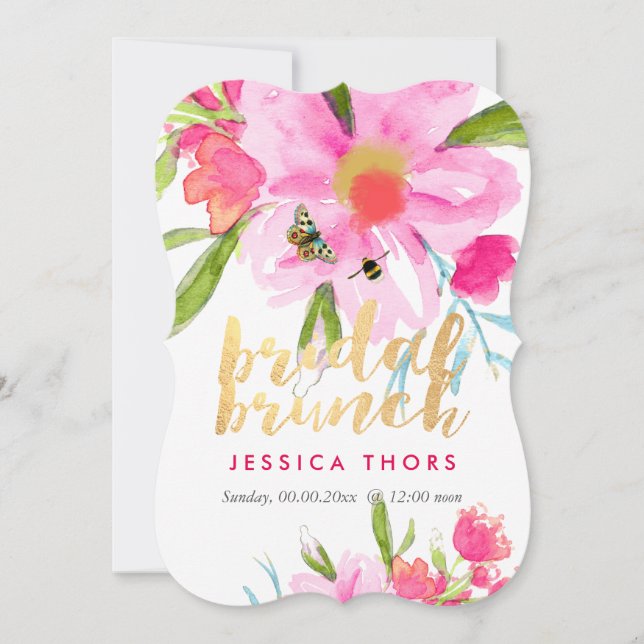 Convite Bridal Brunch PixDezines/May Flower/DIY Bckgrnd (Frente)