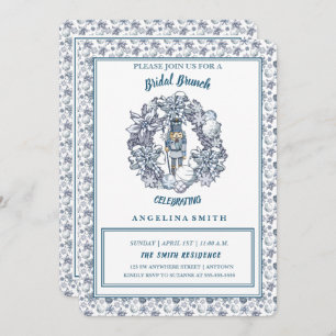 Convite Bridal Brunch, Quebra-Nozes de Natal Branco