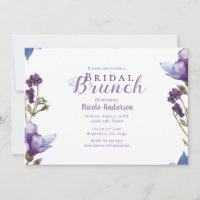 Bridal Brunch Spring Flowers Purple Floral Modern