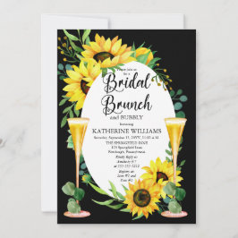 Convite Bridal Brunch Sunflower | Quadro Floral Eucalyptus