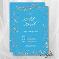 Bridal Brunt de Quadro de Diamante de Glam Azul Mo