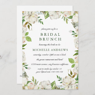 Convite Bridal de Casamento Chic do Jardim Antiquado Brunc