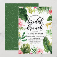 Bridal de Frame Floral Tropical Watercolor Brunch