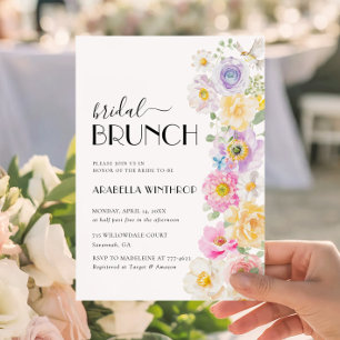 Convite Bridal de Jardim Floral Brilhante