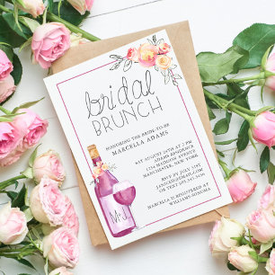 Convite Bridal de Plum Wine Brunch