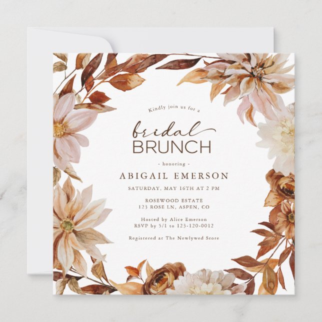 Convite Bridal Fall Brunch (Frente)