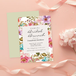 Convite Bridal Floral de Primavera de Papel Torn