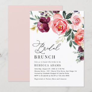 Convite Bridal Floral Elegante Brunch