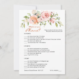 Convite Bridal Floral Phone/Wedding Scramble