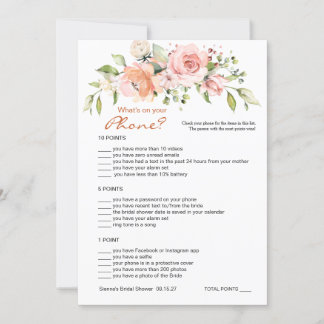Convite Bridal Floral Phone/Wedding Scramble