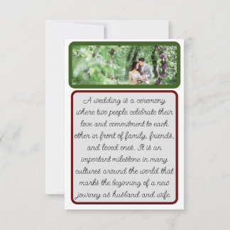 Convite Bridal Groom Natural folded thank you cards