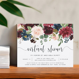 Convite Bridal ou Chá de fraldas Virtual de Bloom Radiante