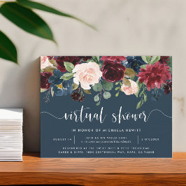 Convite Bridal ou Chá de fraldas Virtual de Bloom Radiante