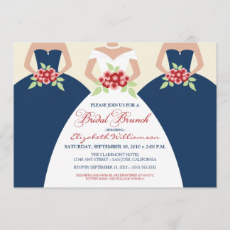 Convite Bridal para Noivas e Bridesmaids (marinho)