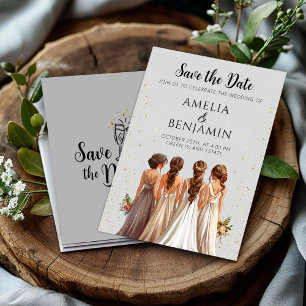 Convite Bridal Party Save the Date Weding