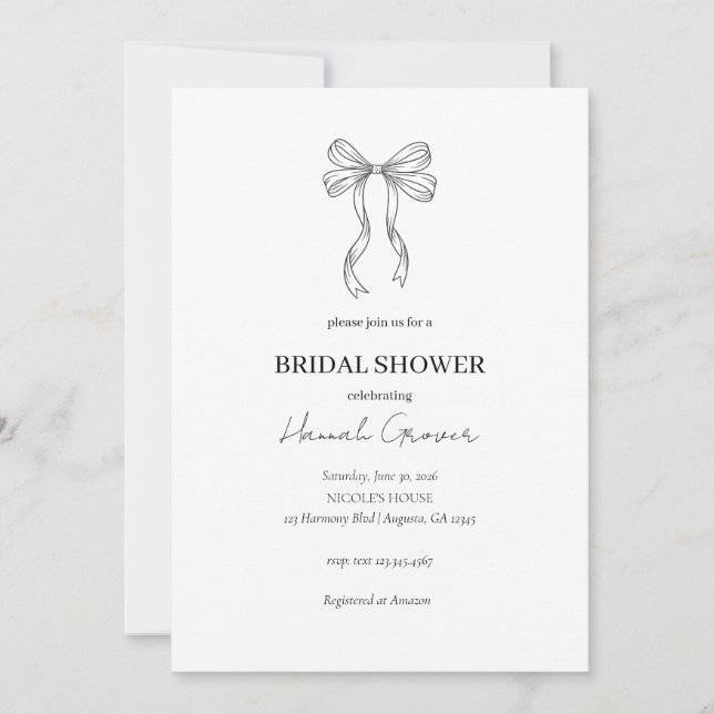 Convite Bridal Shower Invitation (Frente)