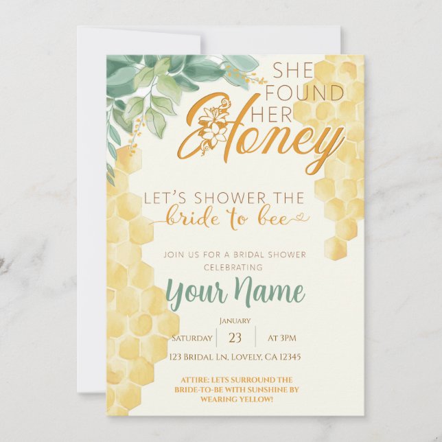 Convite Bridal Shower Invitation (Frente)
