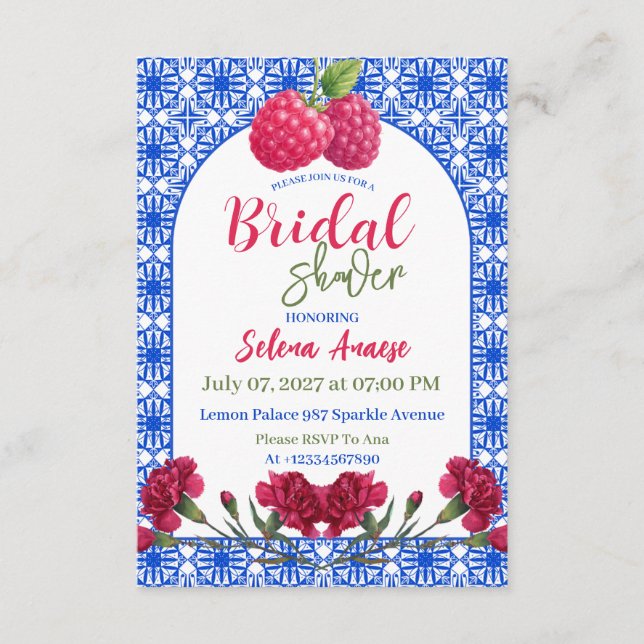 Convite Bridal Shower Invitation Card (Frente)