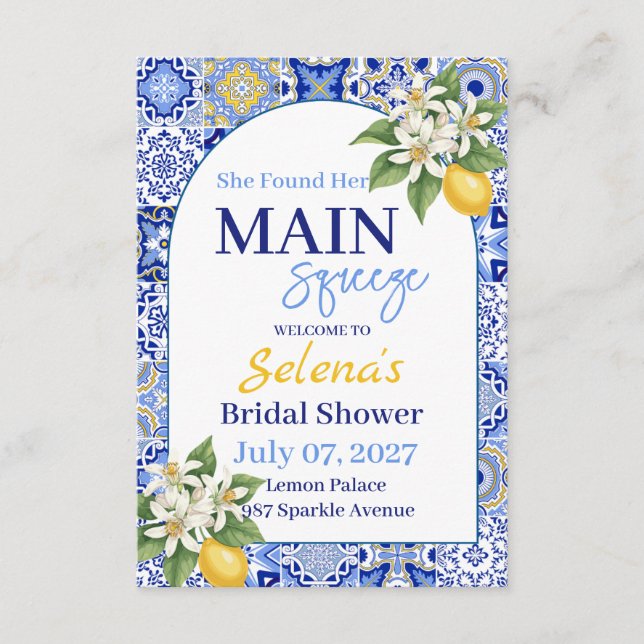 Convite Bridal Shower Invitation Card (Frente)