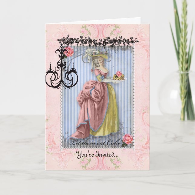 Convite bridal shower invitation Marie Antoinette (Frente)