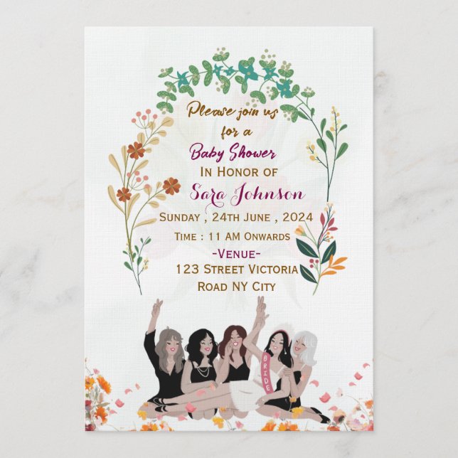 Convite Bridal Shower Invitations  (Frente)