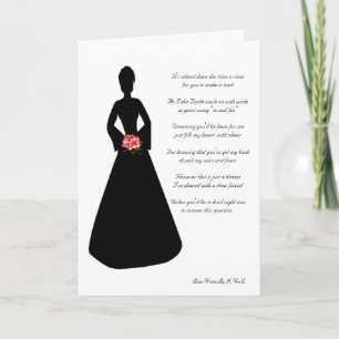 Convite Bridal Silhouette Você Será Minha Branca De Brides