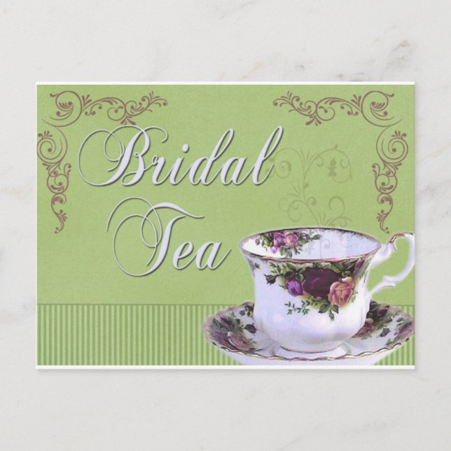 Convite Bridal Tea Antigo (Frente)