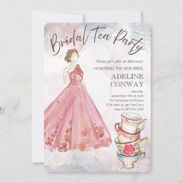 Convite Bridal Tea Celebration (Frente)