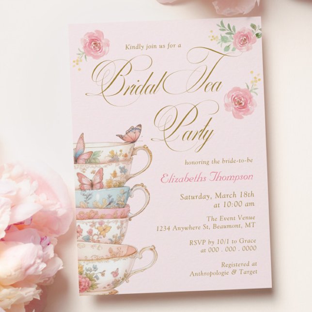 Convite Bridal Tea Party (Criador carregado)