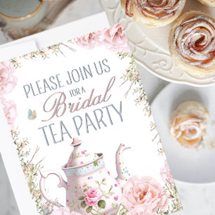 Convite Bridal Tea Party Teacups Casamento Brunch