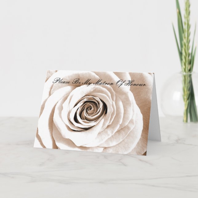 Convite Bridal White Matron Of Honor (Frente)