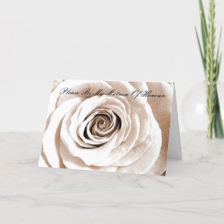 Convite Bridal White Matron Of Honor