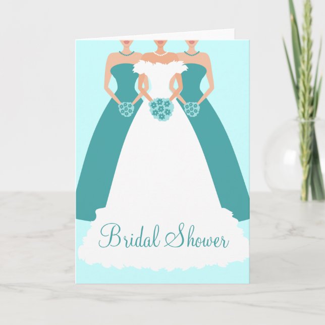Convite Bride & Bridesmaids Bridal Shower Invitation (Frente)