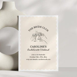 Convite Bride Club Weekend Cocktail Bachelorette Party