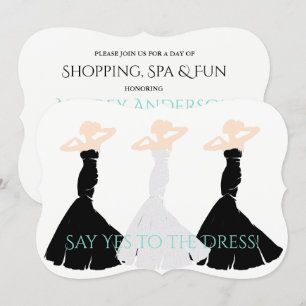 Convite BRIDE & CO Black & White Bridesmaid Party (Compro 