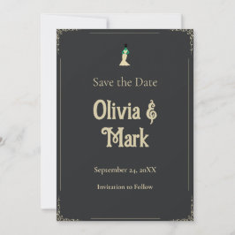 Convite Bride of Frankenstein Save the Date | Gothic