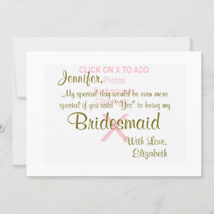 Convite Bridesmaid Modelo