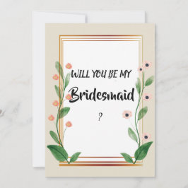 Convite Bridesmaid sofisticada e clássica